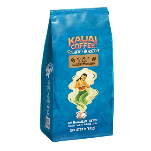 Kauai Coffee, Whole Bean Coffee Light Roast, 10 oz