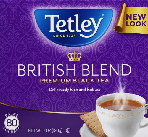 Tetley, British Blend Decaf Black Tea, 80 Tea Bags