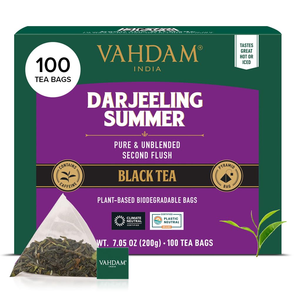 VAHDAM, India Darjeeling Black Tea Medium Roast, 6.6 oz