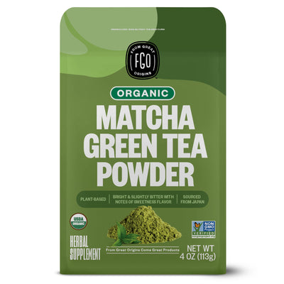 FGO Organic Matcha Green Tea Powder, 4 oz
