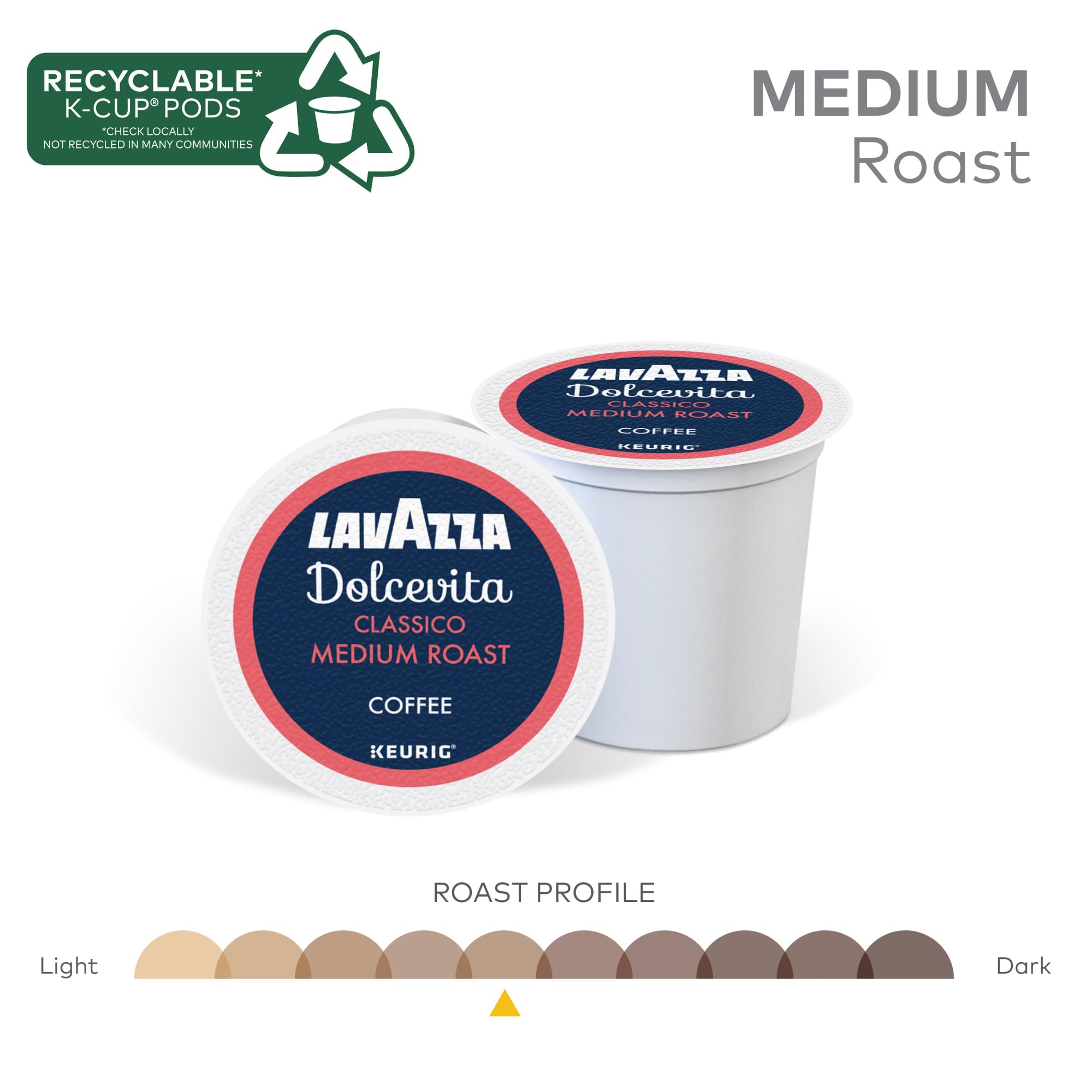 Lavazza, Coffee Medium Roast, K-Cup Pods