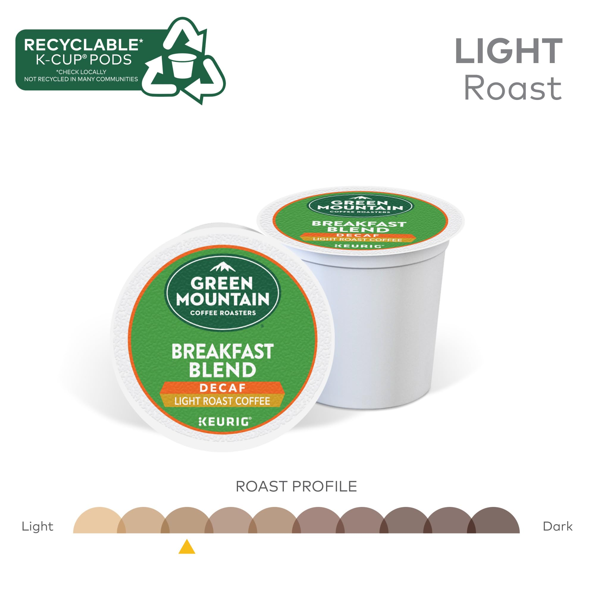 Green Mountain Coffee Roasters, Coffee Light Roast, 32 K-Cup Pods