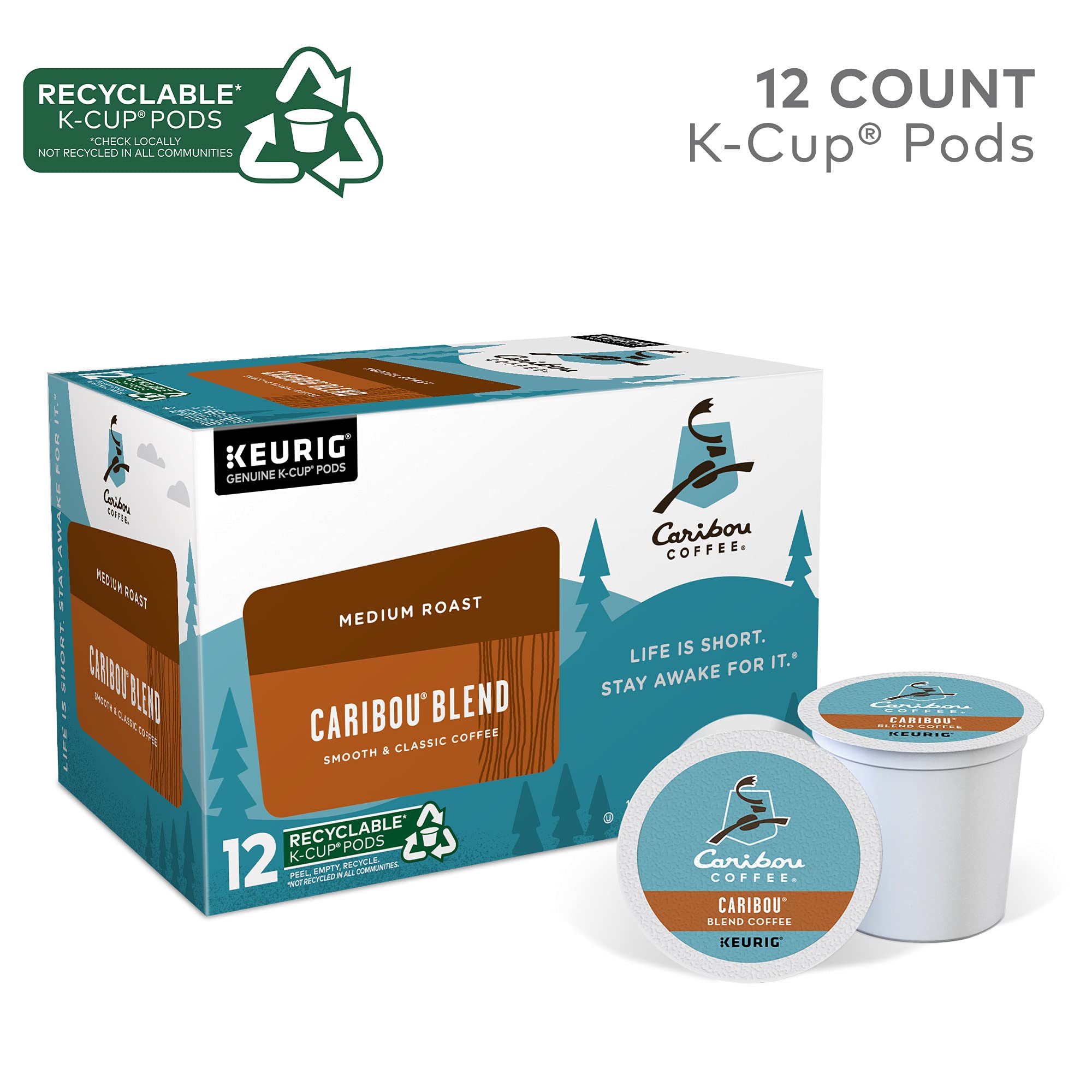 Caribou Coffee, Indonesia Coffee Chocolate Medium Roast, 12 K-Cup Pods