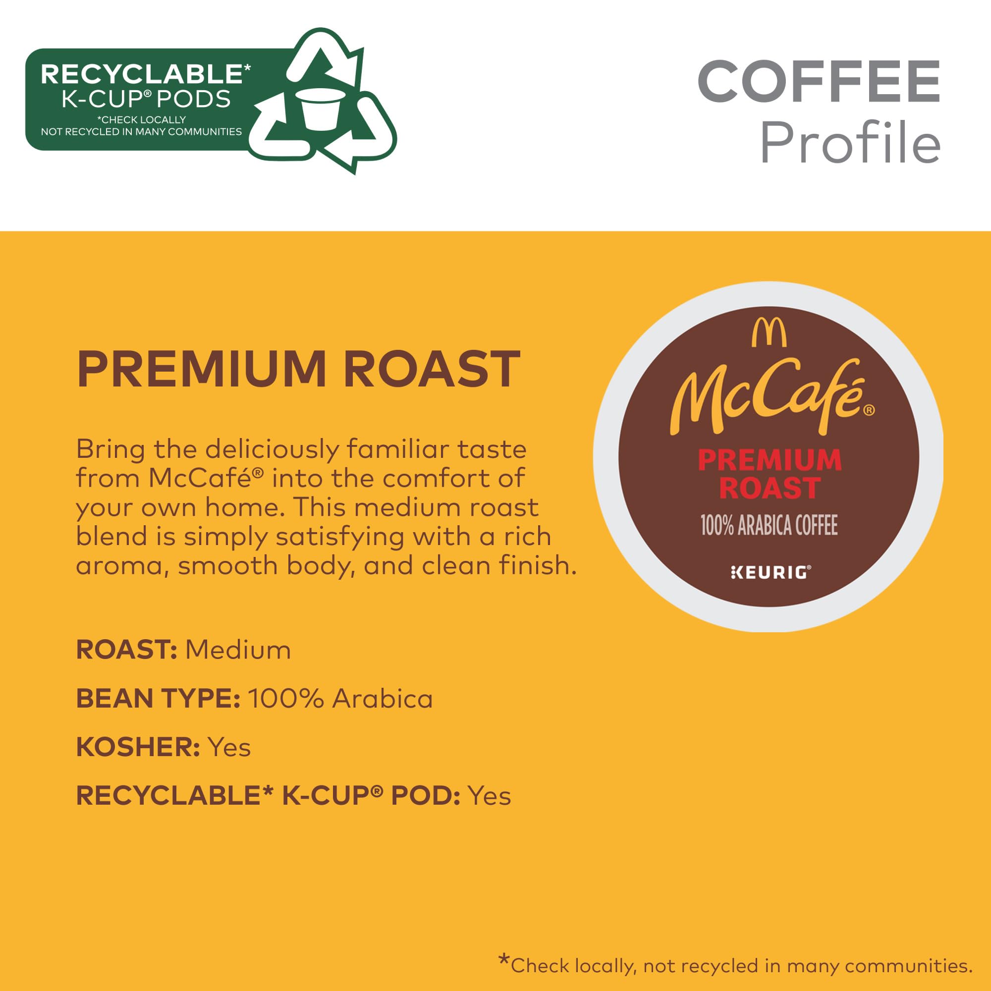 McCafe, Coffee Medium Roast, 72 K-Cup Pods
