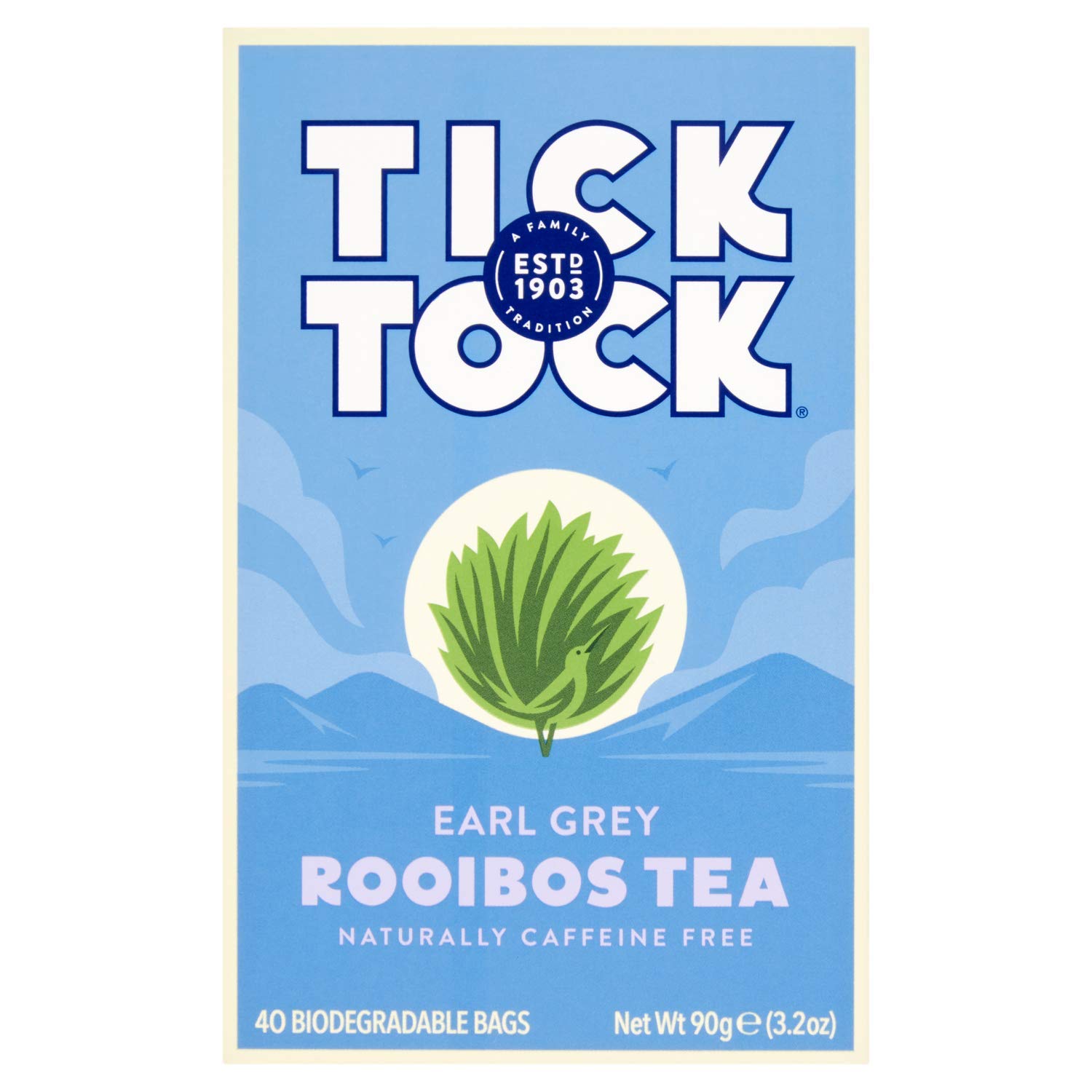 Tick Tock, Rooibos Earl Grey, 40 Tea Bags