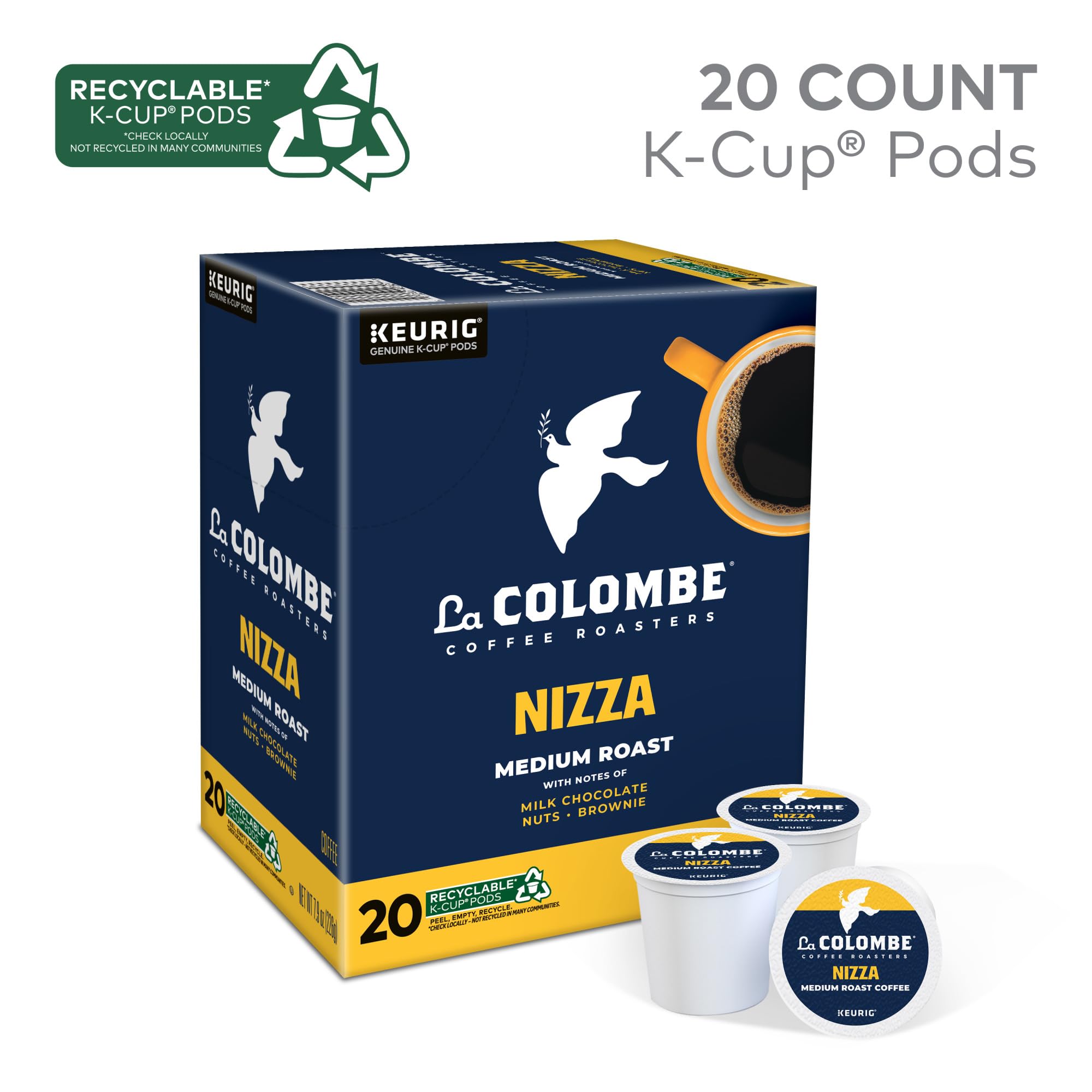 La Colombe, Coffee Medium Roast, 20 K-Cup Pods