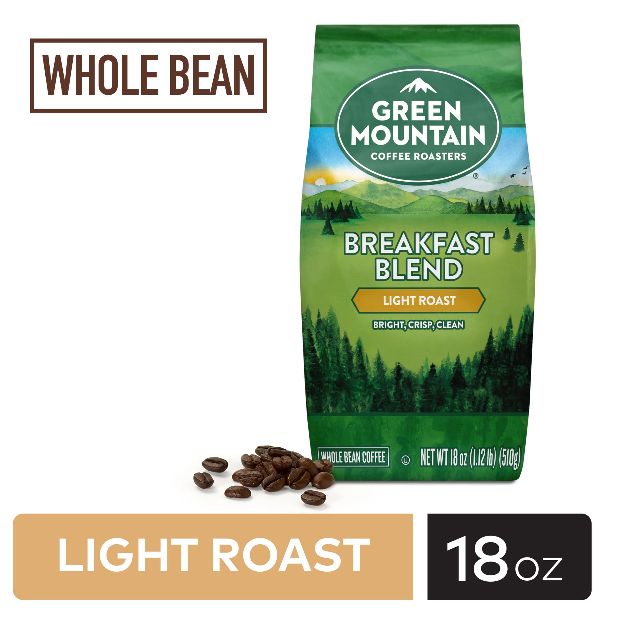 Green Mountain Coffee Roasters, Whole Bean Coffee Light Roast
