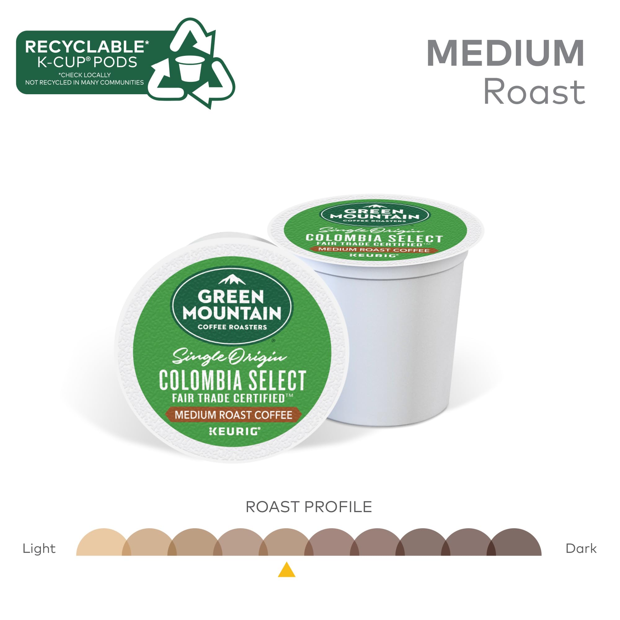 Green Mountain Coffee Roasters, Colombia Coffee Caramel Medium Roast, 96 K-Cup Pods