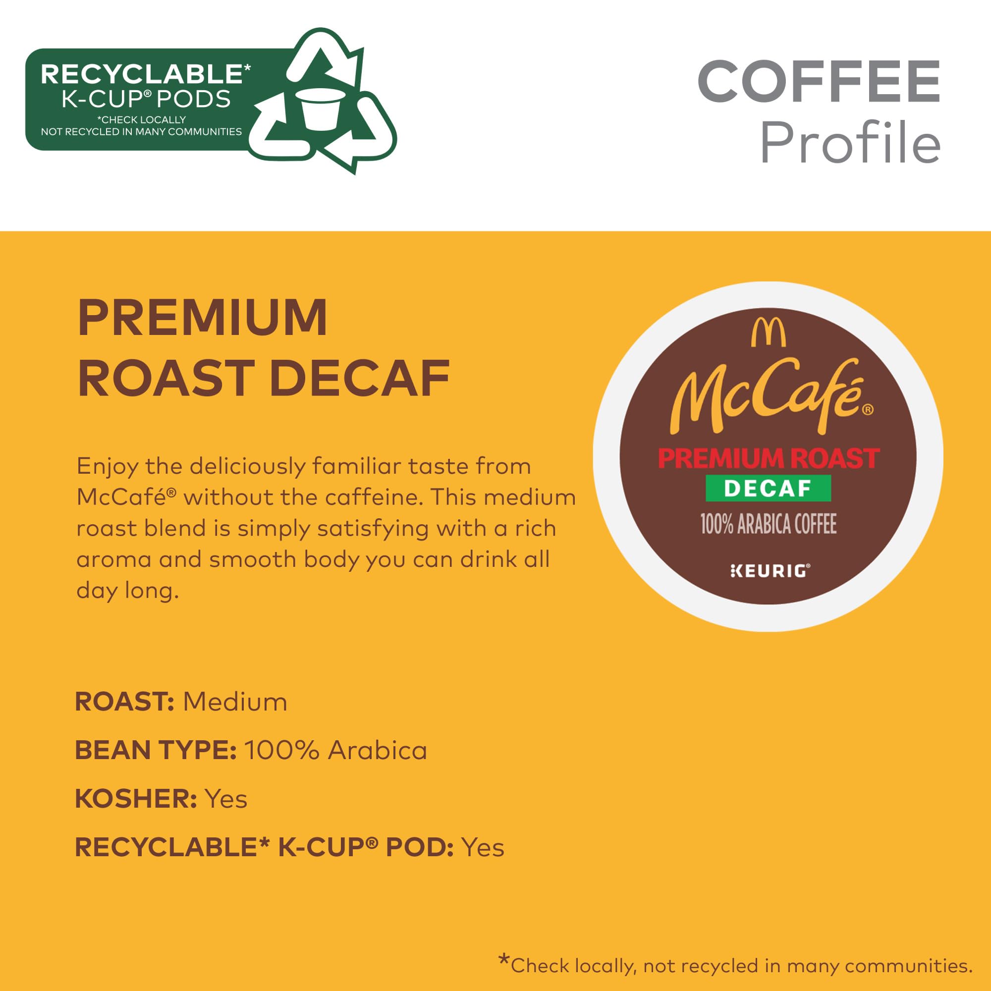 McCafe, Coffee Medium Roast, 96 K-Cup Pods