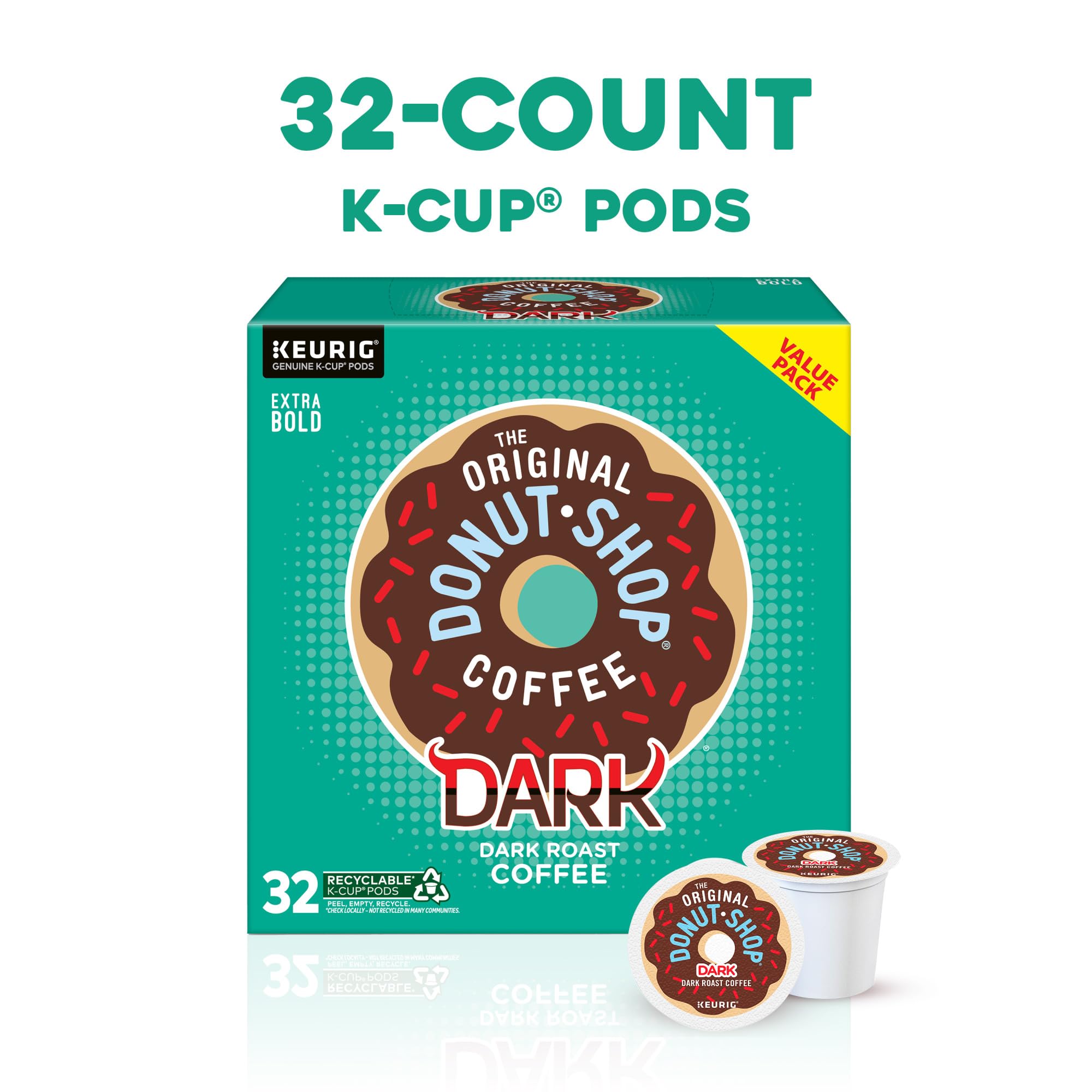The Original Donut Shop, Coffee Dark Roast, 32 K-Cup Pods