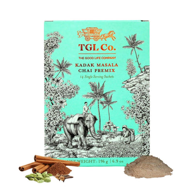 TGL Co. The Good Life Company, India Instant Masala Chai Tea, 14 Sachets
