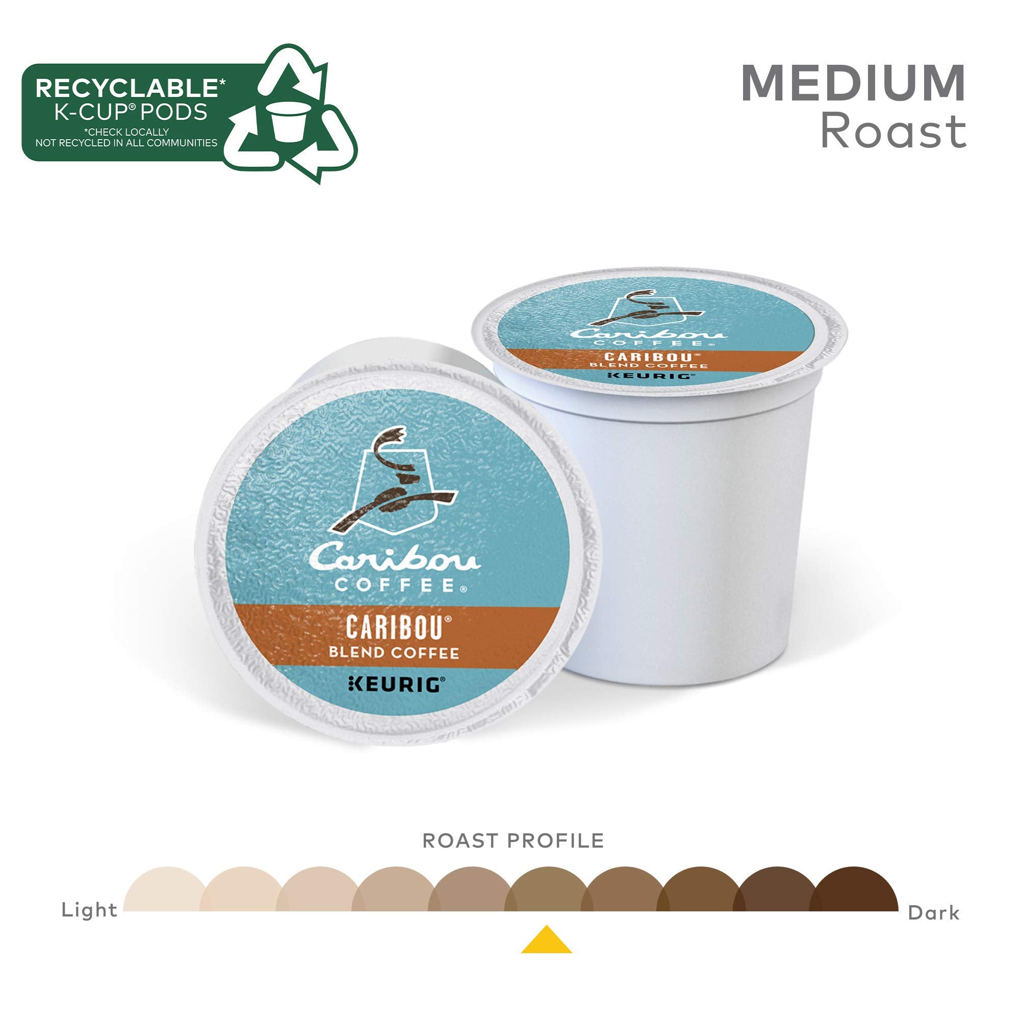 Caribou Coffee, Indonesia Coffee Chocolate Medium Roast, 12 K-Cup Pods