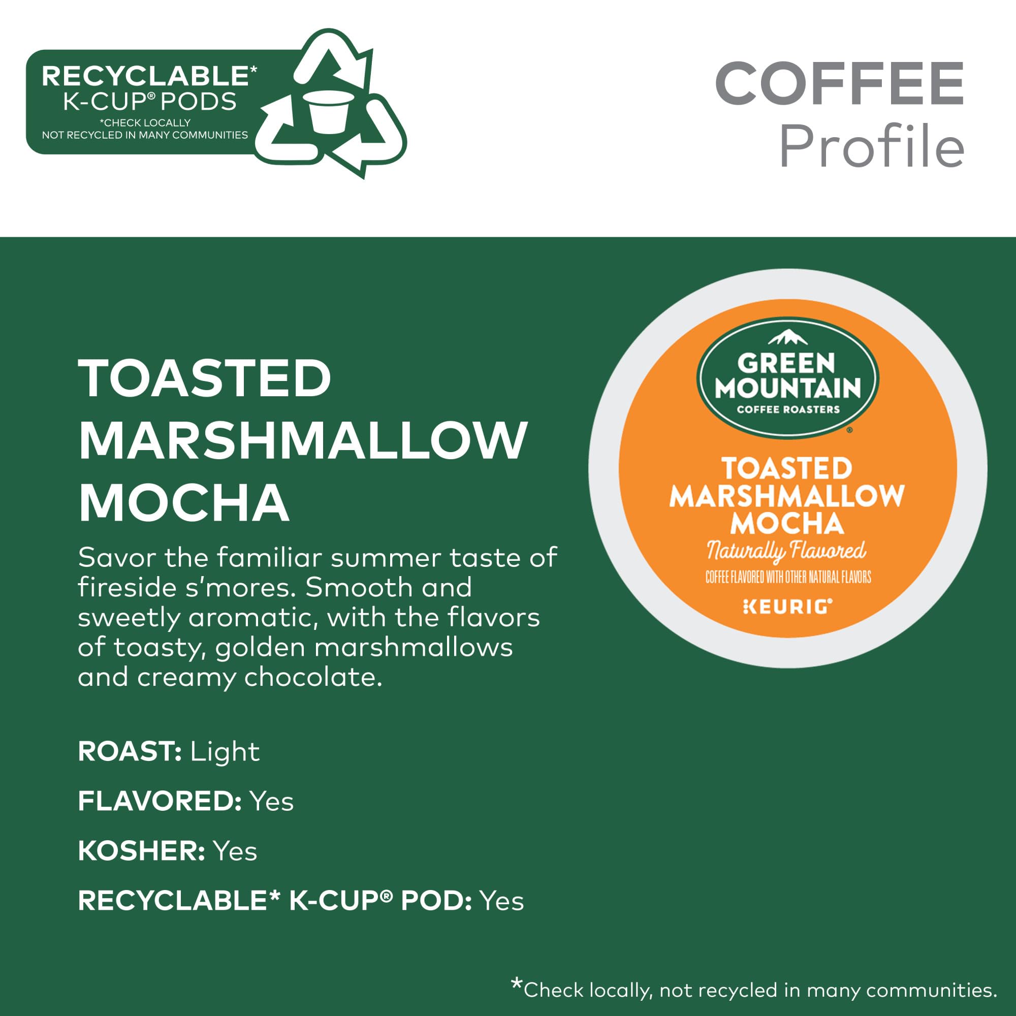 Green Mountain Coffee Roasters, Coffee Mocha Light Roast, 96 K-Cup Pods