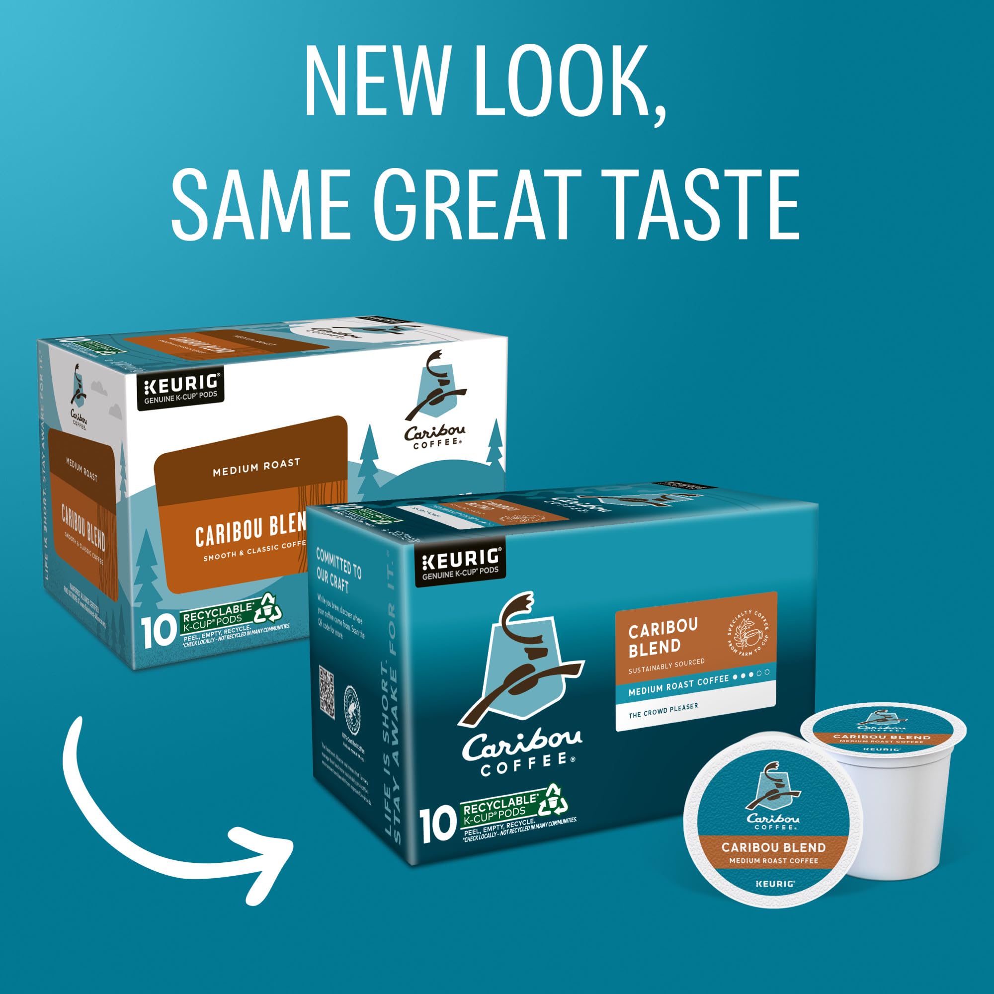 Caribou Coffee, Indonesia Coffee Chocolate Medium Roast, 60 K-Cup Pods