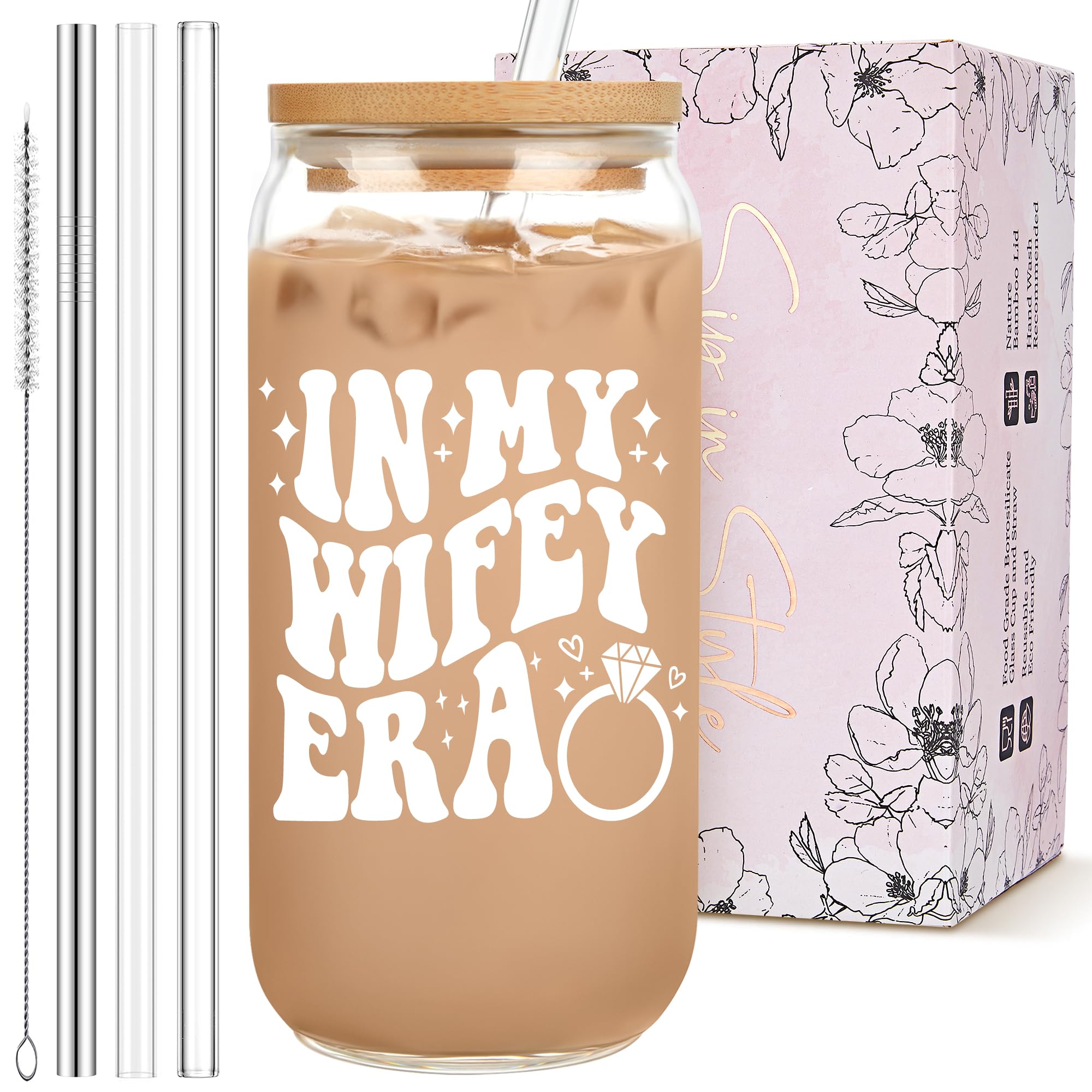 BuyCoffee | mozaba “In My Wifey Era” Glass Tumbler Gift Set 16 oz