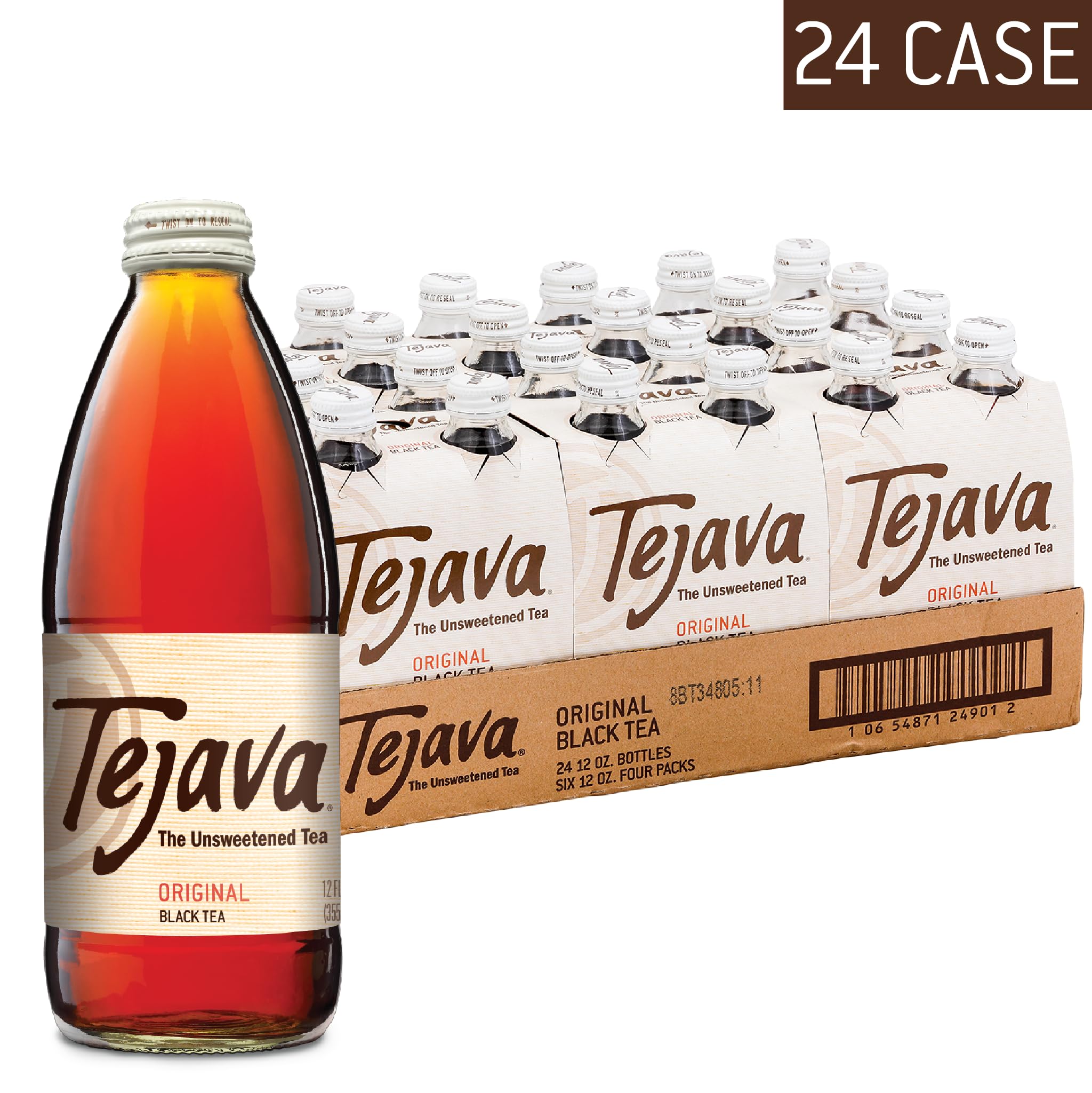 Tejava, Original Black Tea, 24 Bottles, 12 oz Each