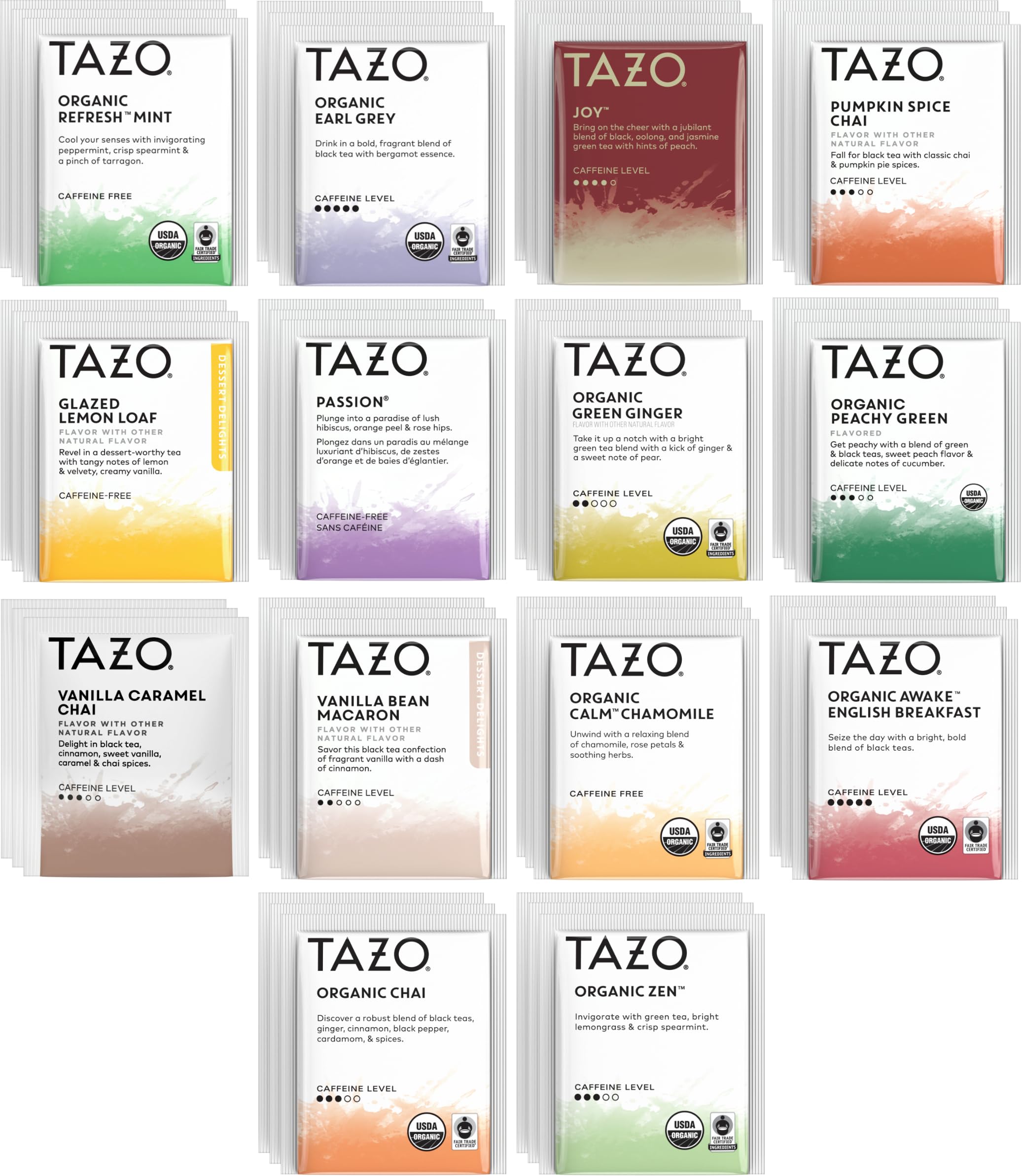 TAZO, Joy Limited Edition Black Oolong Green Tea Peach, 20 Tea Bags