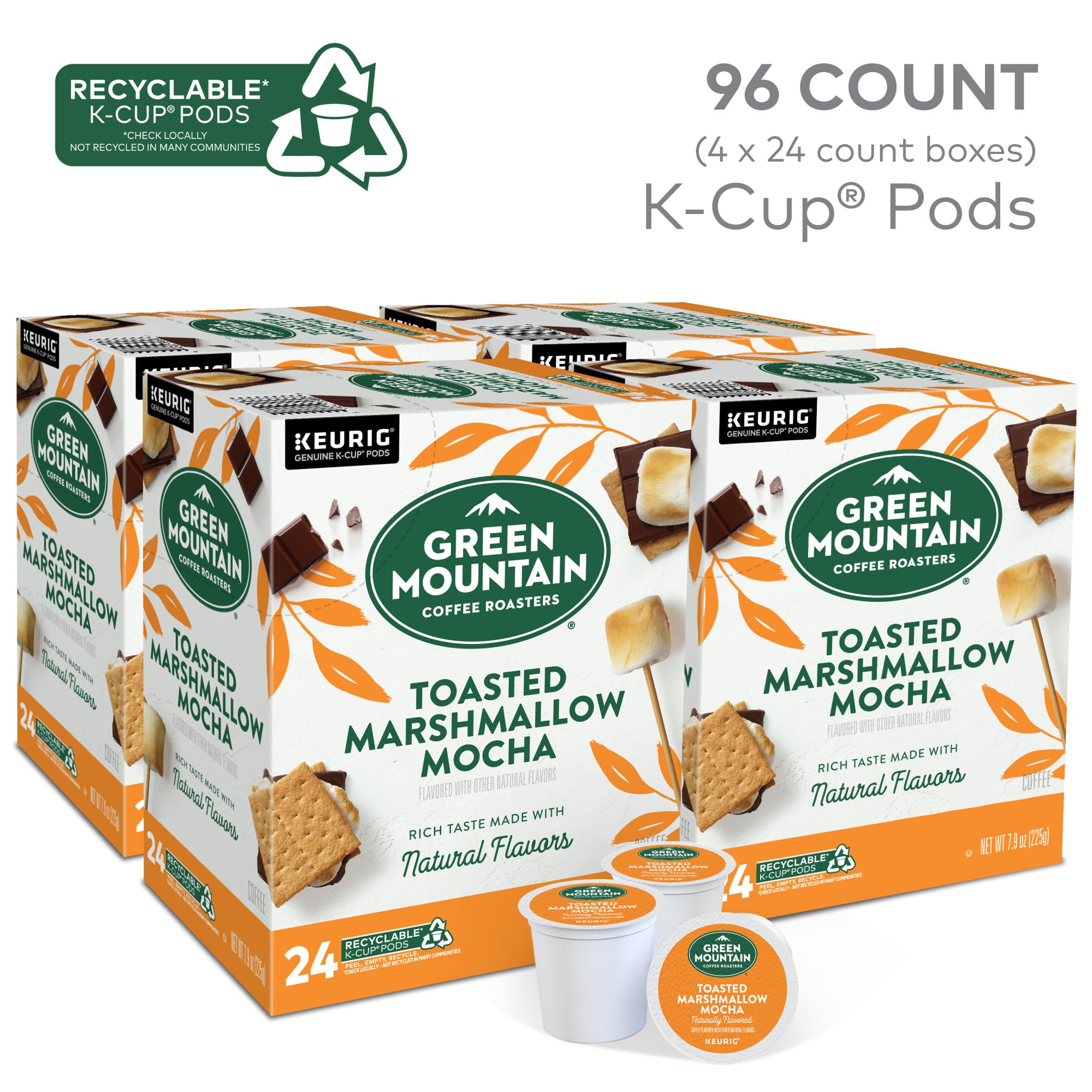 Green Mountain Coffee Roasters, Coffee Mocha Light Roast, 96 K-Cup Pods