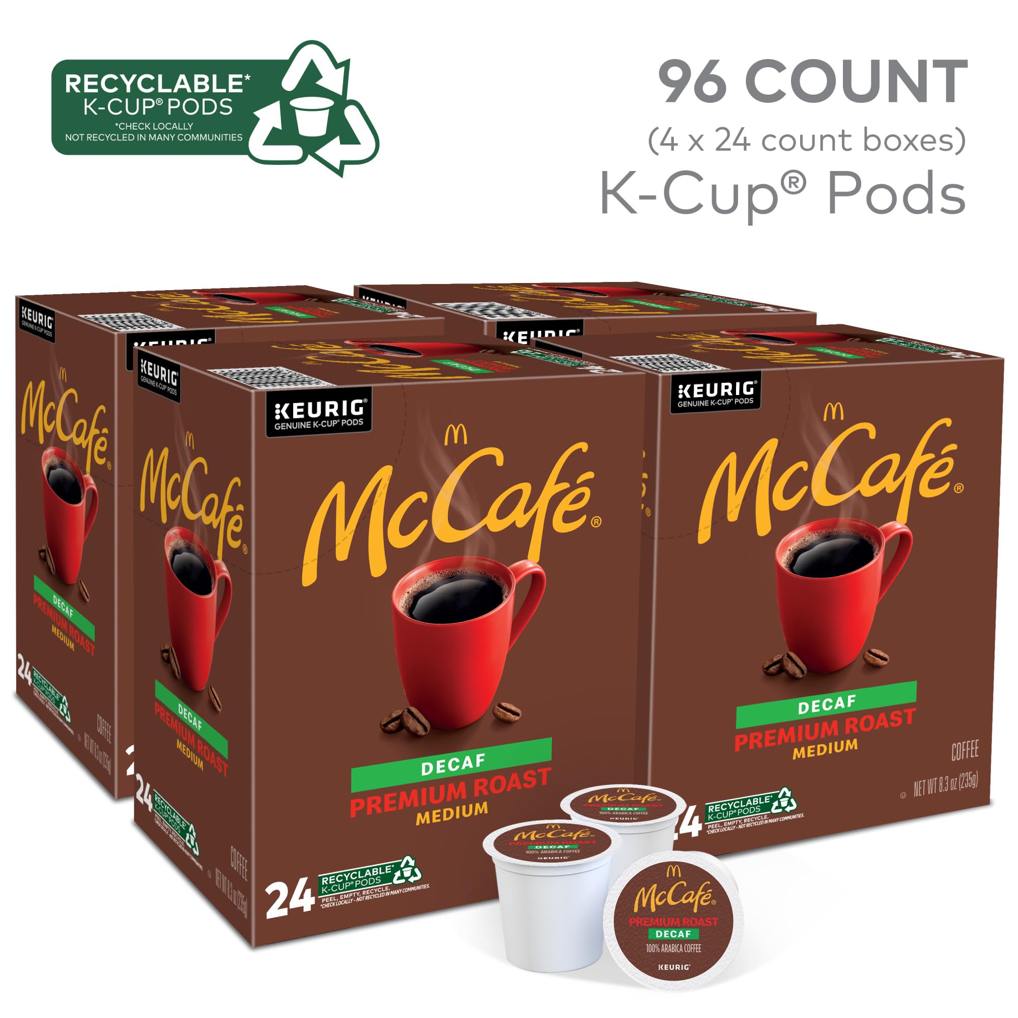 McCafe, Coffee Medium Roast, 96 K-Cup Pods