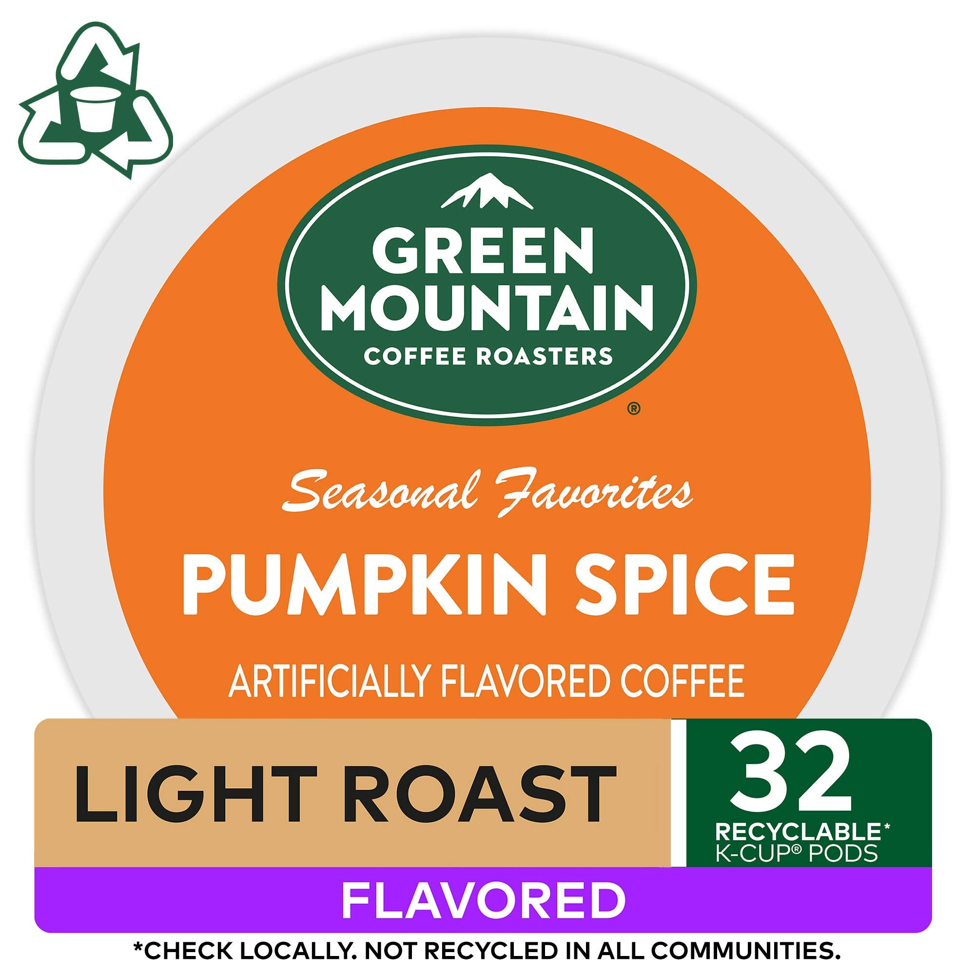 Green Mountain Coffee Roasters, Coffee Cinnamon Light Roast, 32 K-Cup Pods