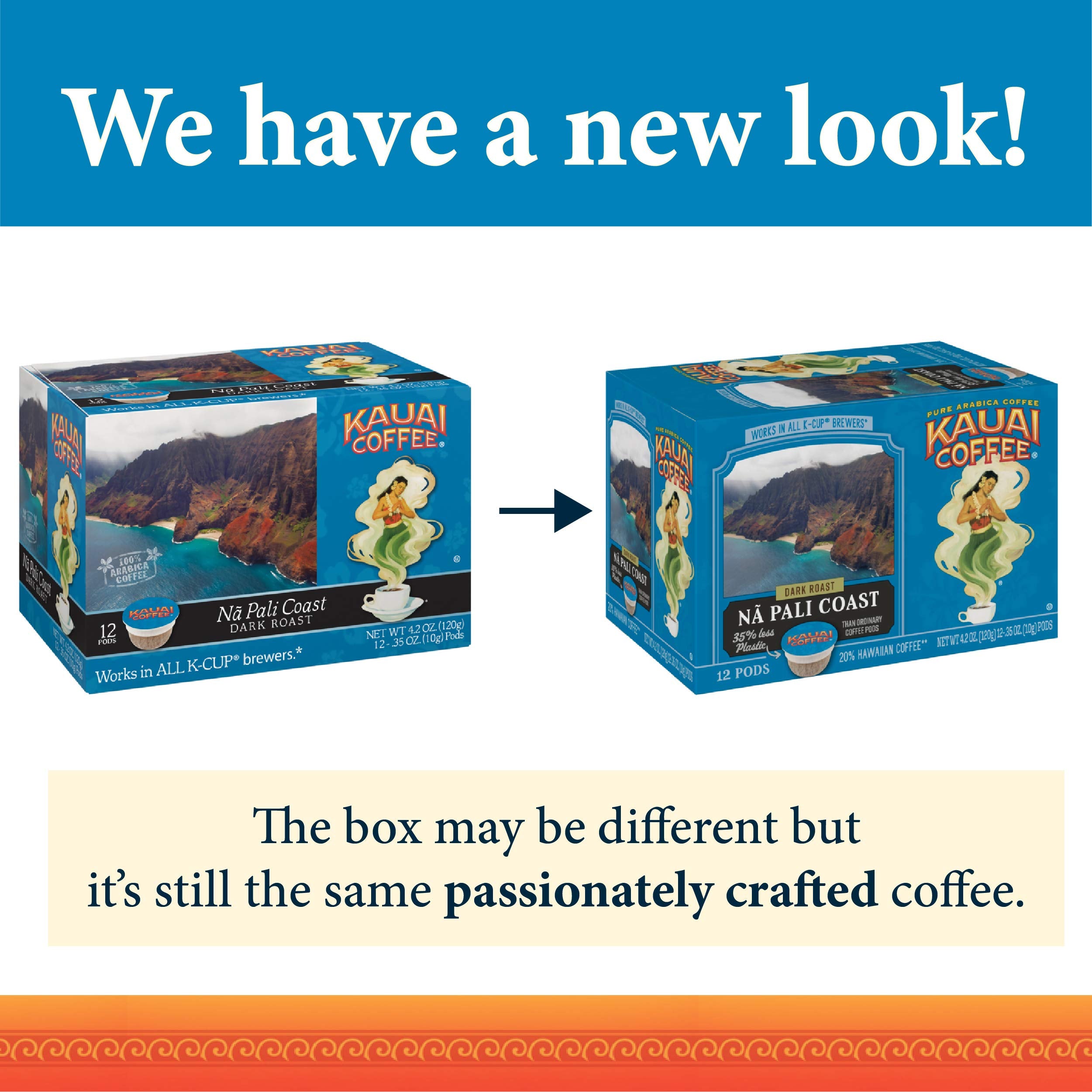 Kauai Coffee, Coffee Chocolate Dark Roast, 12 K-Cup Pods